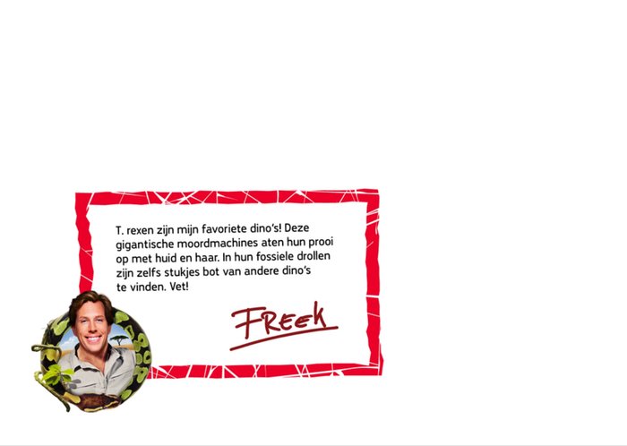 Freek Vonk | Verjaardagskaart | T rex