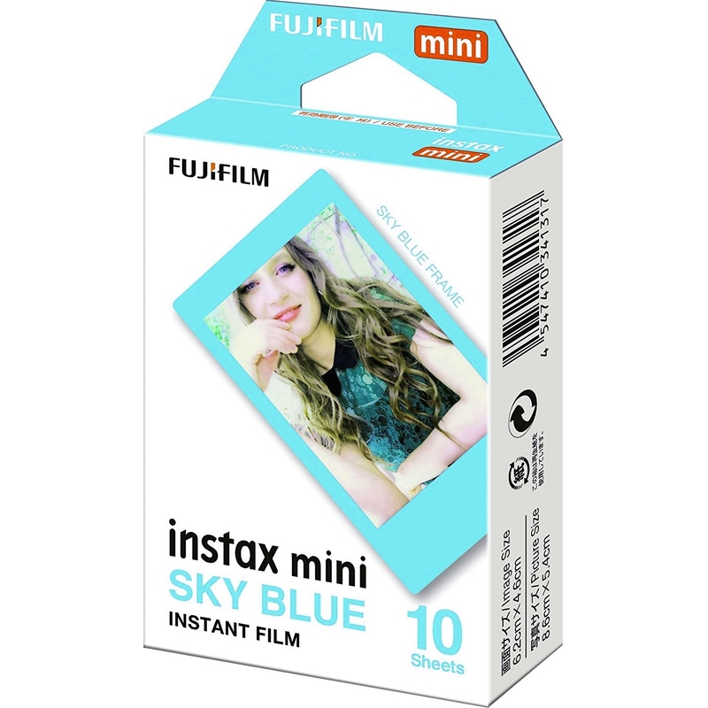 Fujifilm Instax Mini Sofortbildfilm, Sky Blue, 10 Blatt