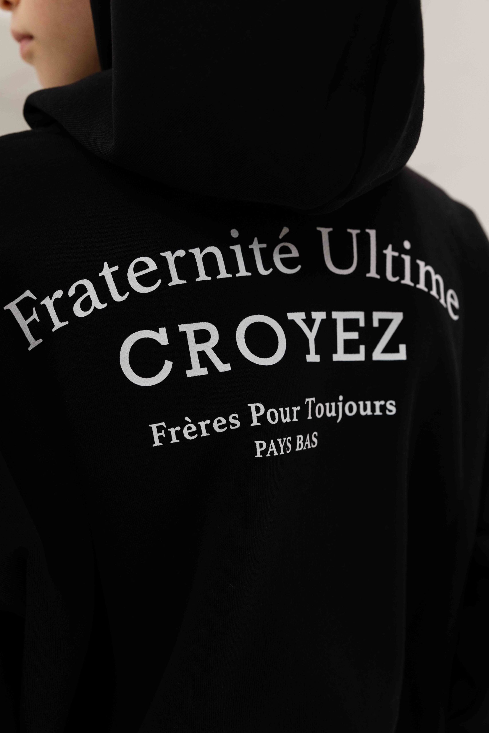 Croyez Fraternité Hoodie Kids Zwart