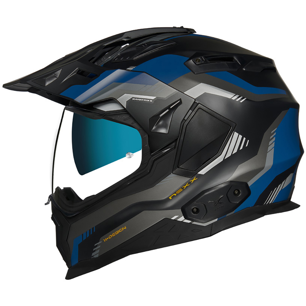Nexx - Casque X.WED 2 Columbus Noir Mat / Bleu