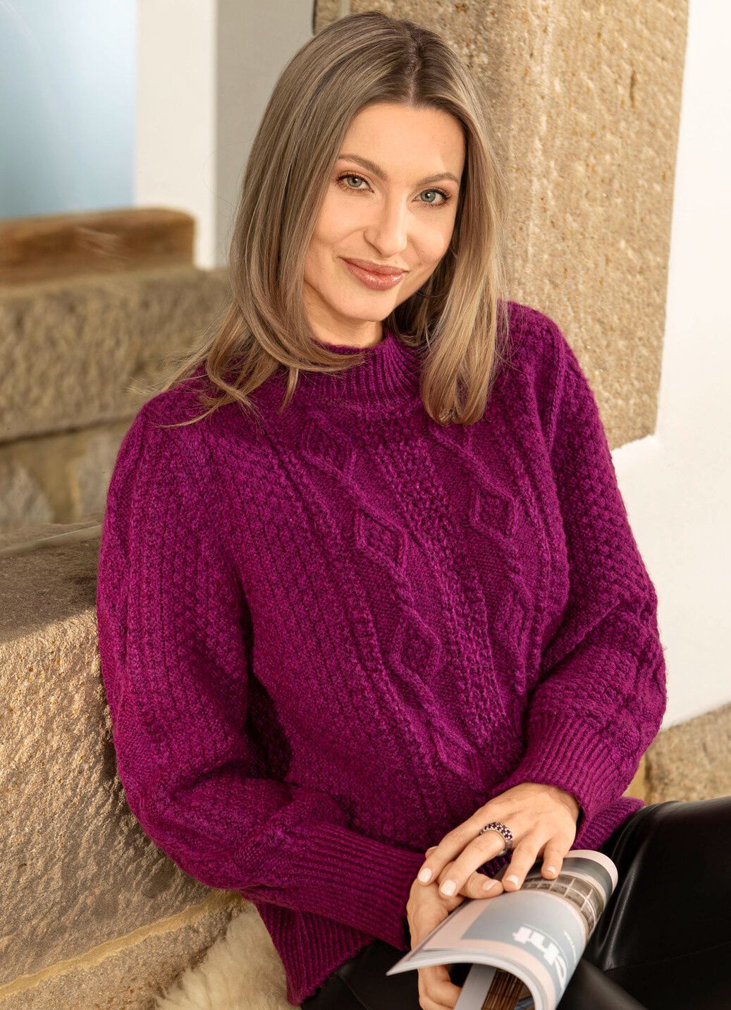 Pullover aus Melangegarn