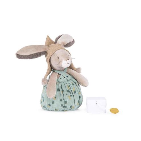 Doudou Lapin Musical Trois Petits Lapins Sauge - MOULIN ROTY