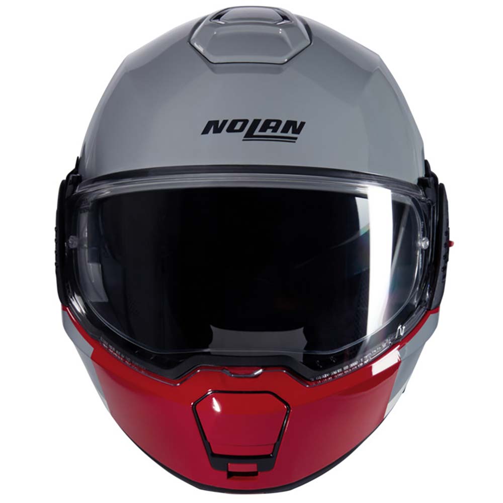 Nolan - Casque N120-1 Grafo N-Com Gris / Blanc / Rouge / Brillant