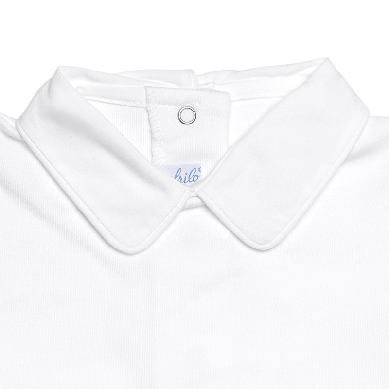 Langarmbody weiss mit Kragen
