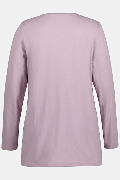 Shirt, Lagenlook, V-Ausschnitt, Langarm, Biobaumwolle