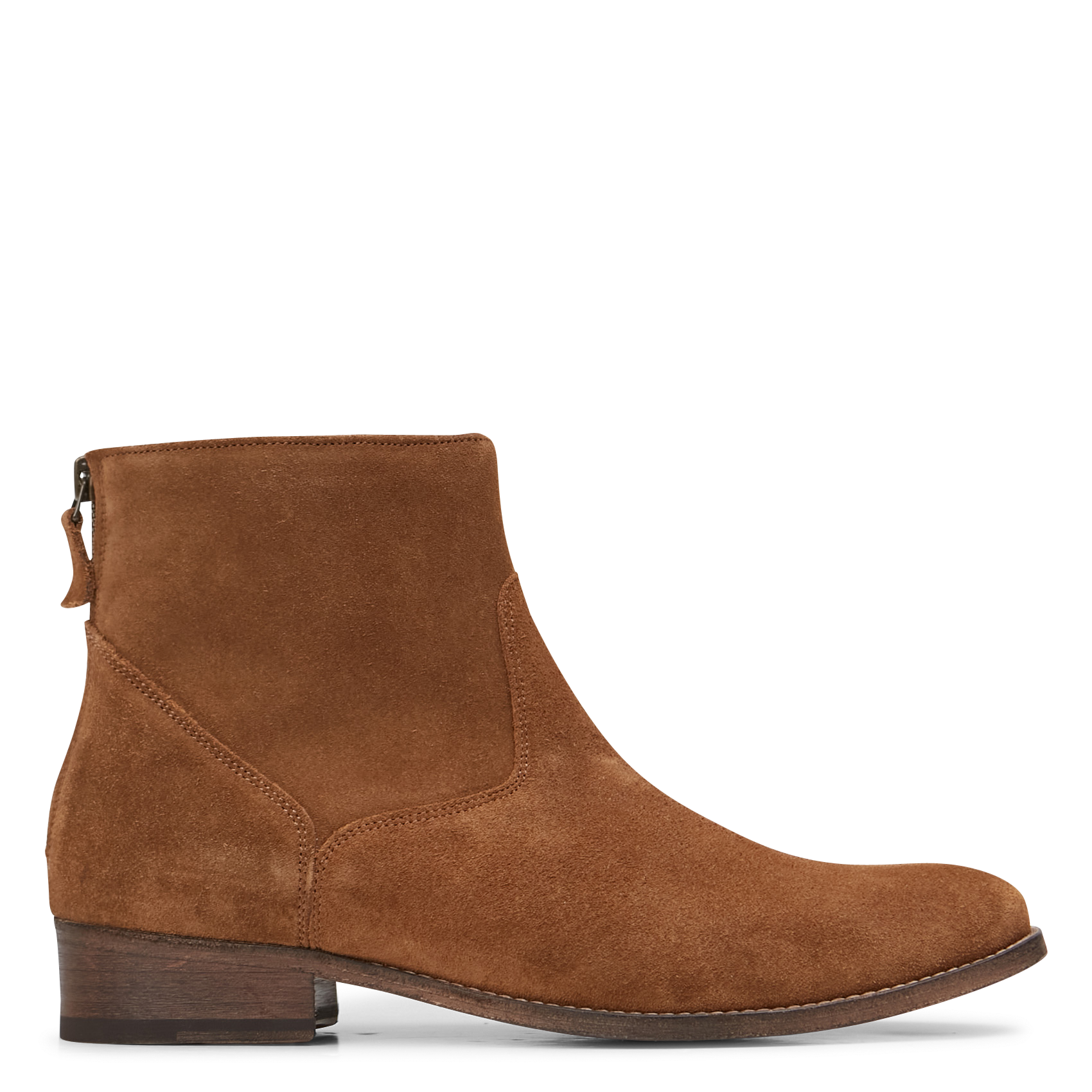 Boots plates en cuir | Marron