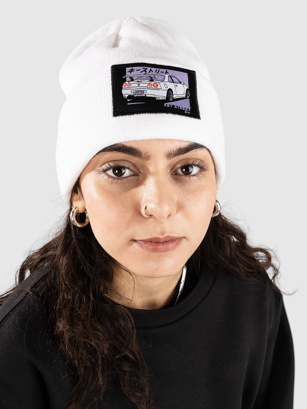 Key Street White Gas Station Beanie white
