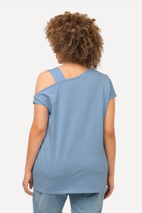 T-Shirt, Schulterausschnitt, Rundhals, Halbarm