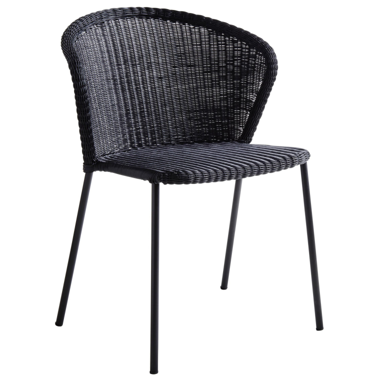 Cane-Line Lean stapelbare tuinstoel Black