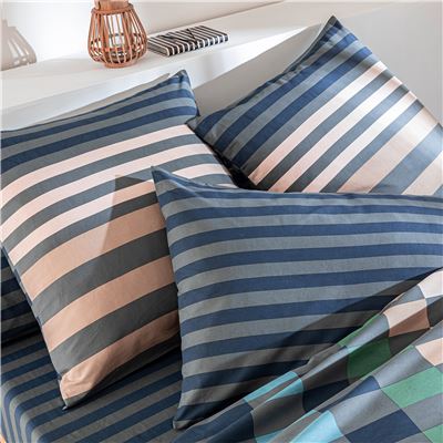 Linge de lit jeu de rayures