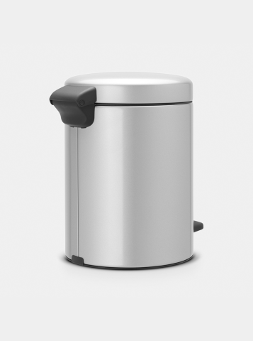 NewIcon Pedaalemmer, 5 liter, kunststof binnenemmer - Metallic Grey