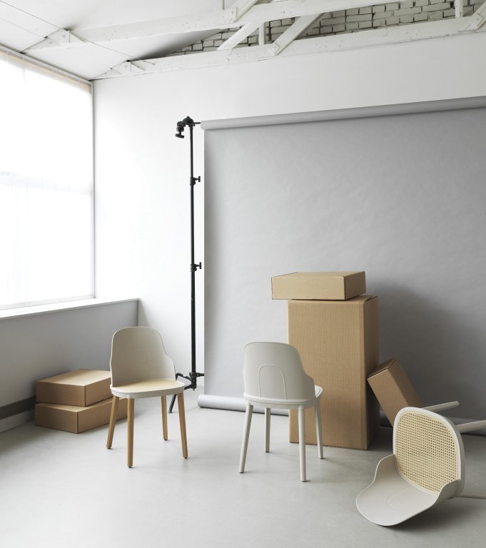 Normann Copenhagen Allez wicker stoel park green