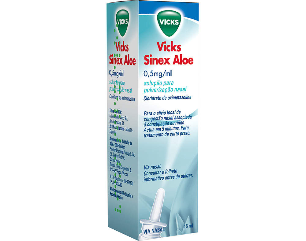 SPRAY VICKS SINEX NASAL ALOÉ 0.5MG/ML 15ML