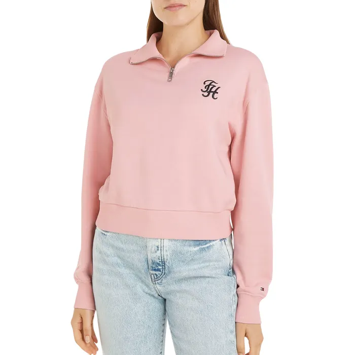 Tommy Hilfiger Regular Script Logo 1/2 Zip Sweater Dames