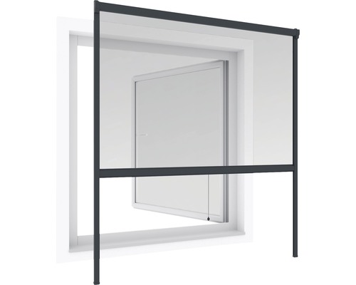 Insectenhor Windhager PLUS rolgordijn, zonder boren, antraciet, 100x160 cm