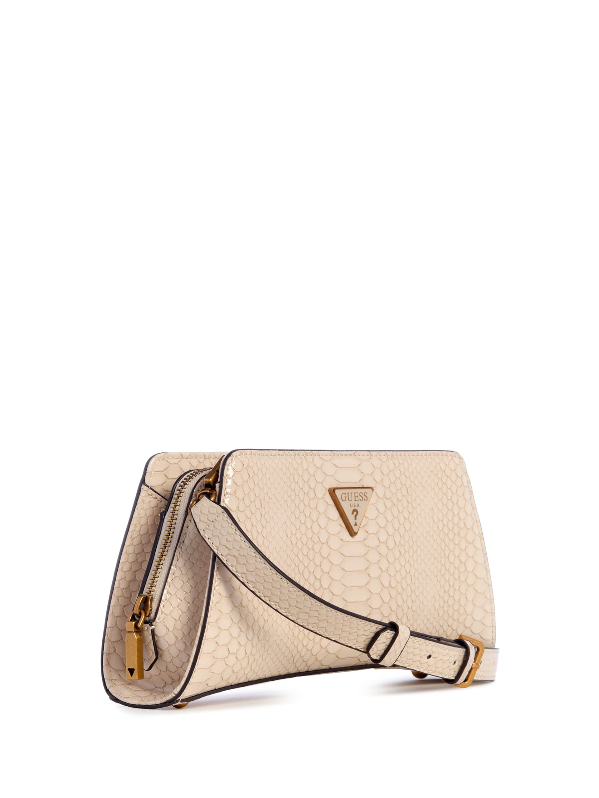 Bolsa transversal Georgina com zíper superior