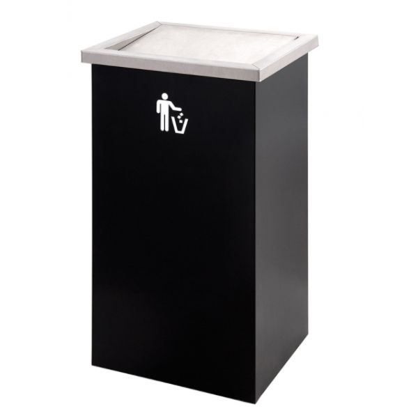 Cestos de Papel Preto Chapa de Aço Inox - 09.04.077/002