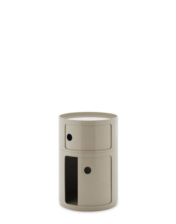 Kartell Componibili New Big kast nachtkastje Ø42 (2 comp.) wit