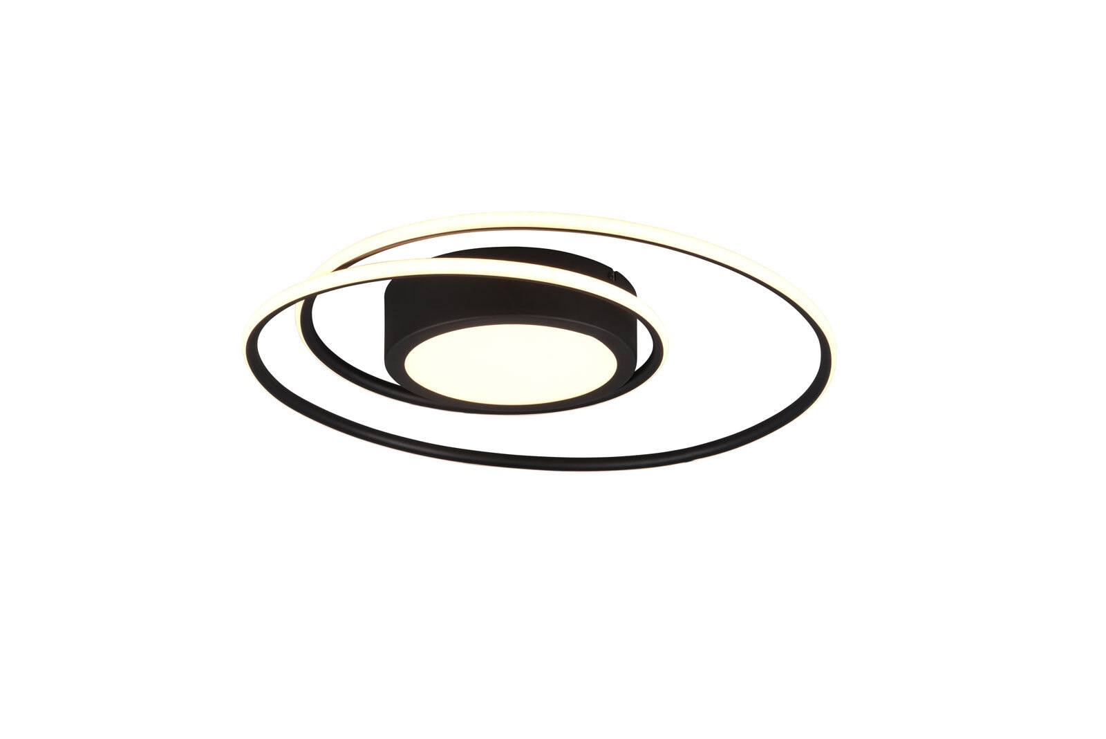 Yava Deckenleuchte schwarz 67231023, D/H: 60/7 cm, Metall