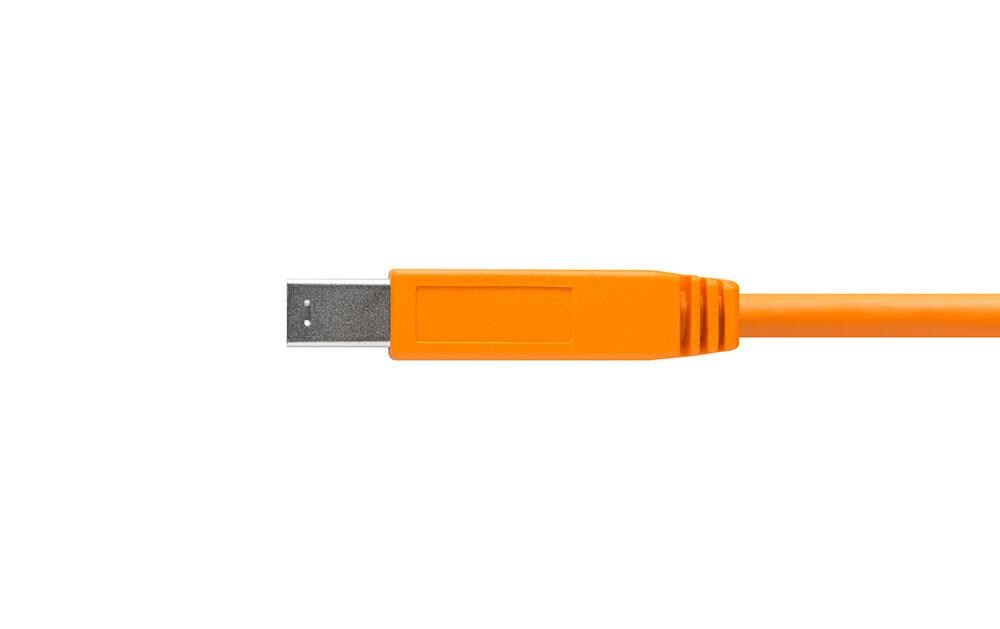 Kabel TetherPro USB-C zu USB 3.0 Male B, 4.6 m OrangeUSB-C zu USB-B 3.0 Anschlusskabel