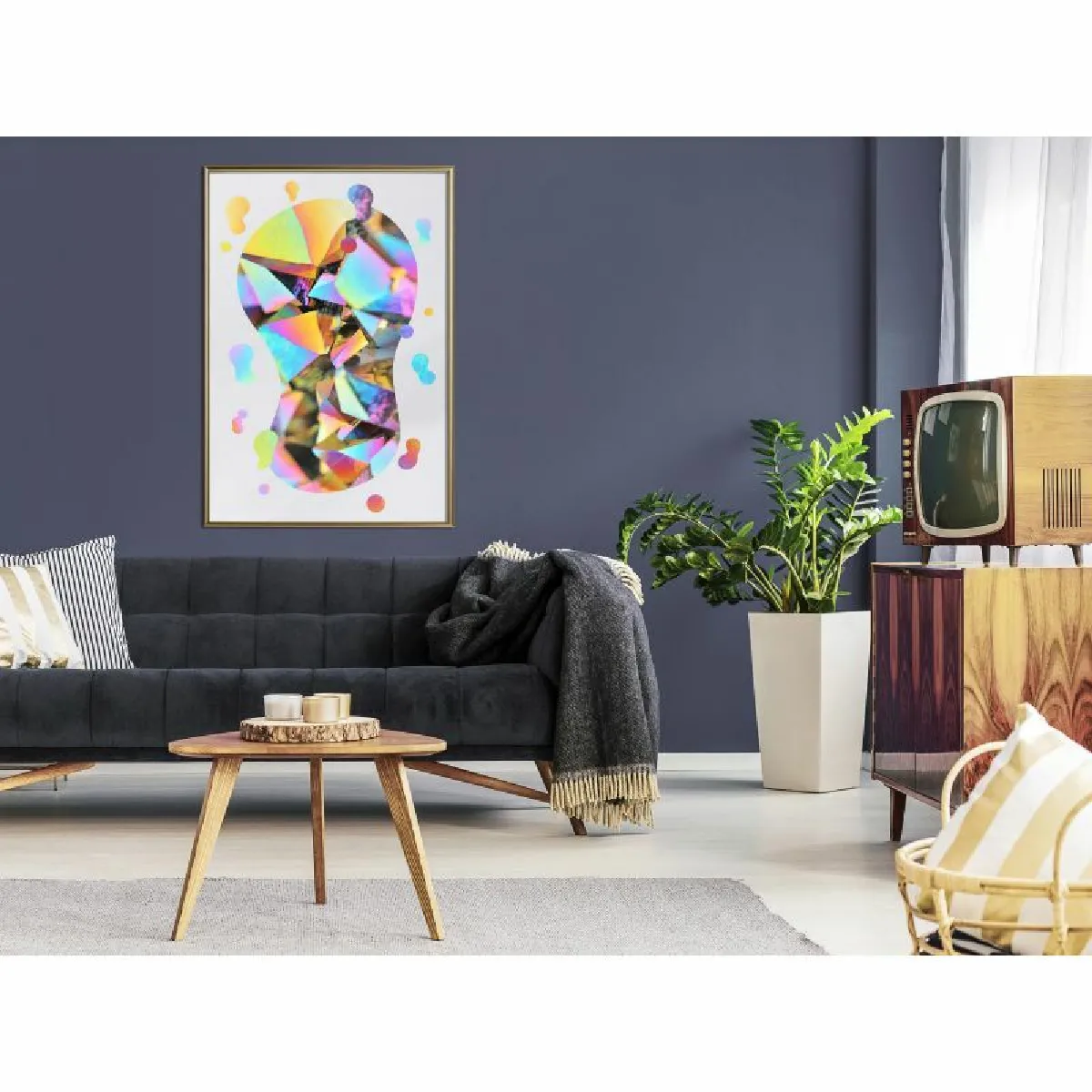 Paris Prix Affiche Encadrée Abstract Light Bulb 40x60 cm