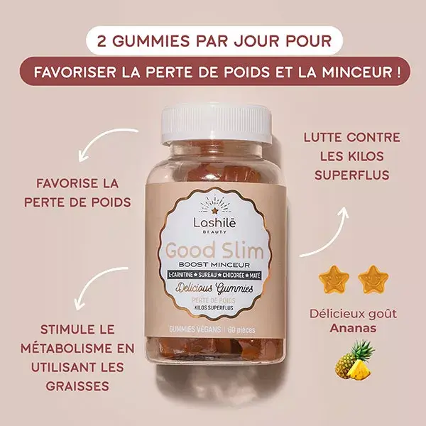 Lashilé Beauty Good Slim Boost Minceur Contrôle et Perte de Poids 60 gummies