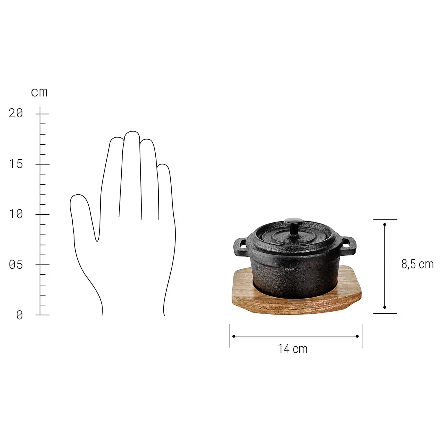 HOT IRON Mini-Serviertopf