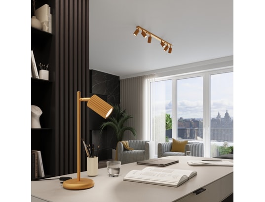 SOLLUX LIGHTING - Lampe à poser karbon or