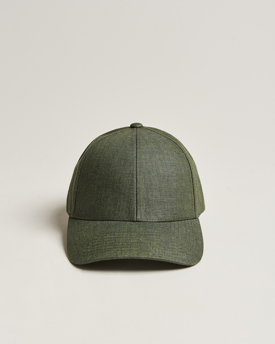 Varsity Headwear Linen Baseball Cap French Olive