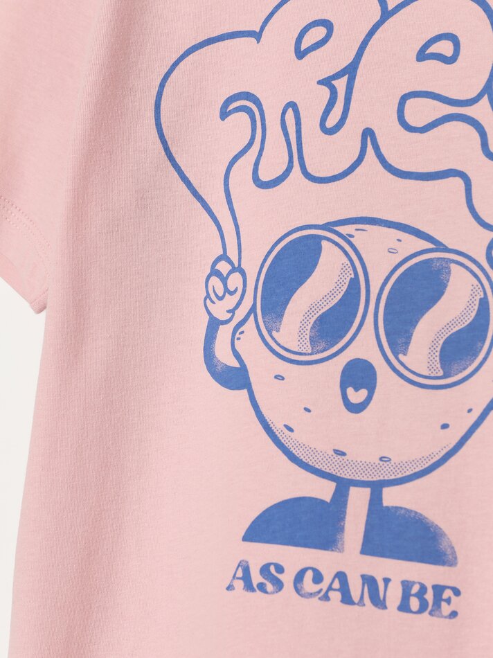 Pacote com 2 camisetas estampadas - Rosa Fluorescente