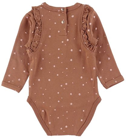 Minymo Body l/ä - Braun m. Punkte