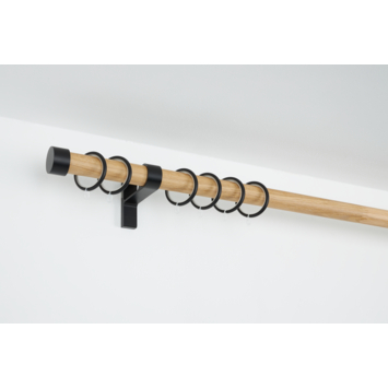 Intensions eindknop Cap 28mm mat zwart 2 stuks