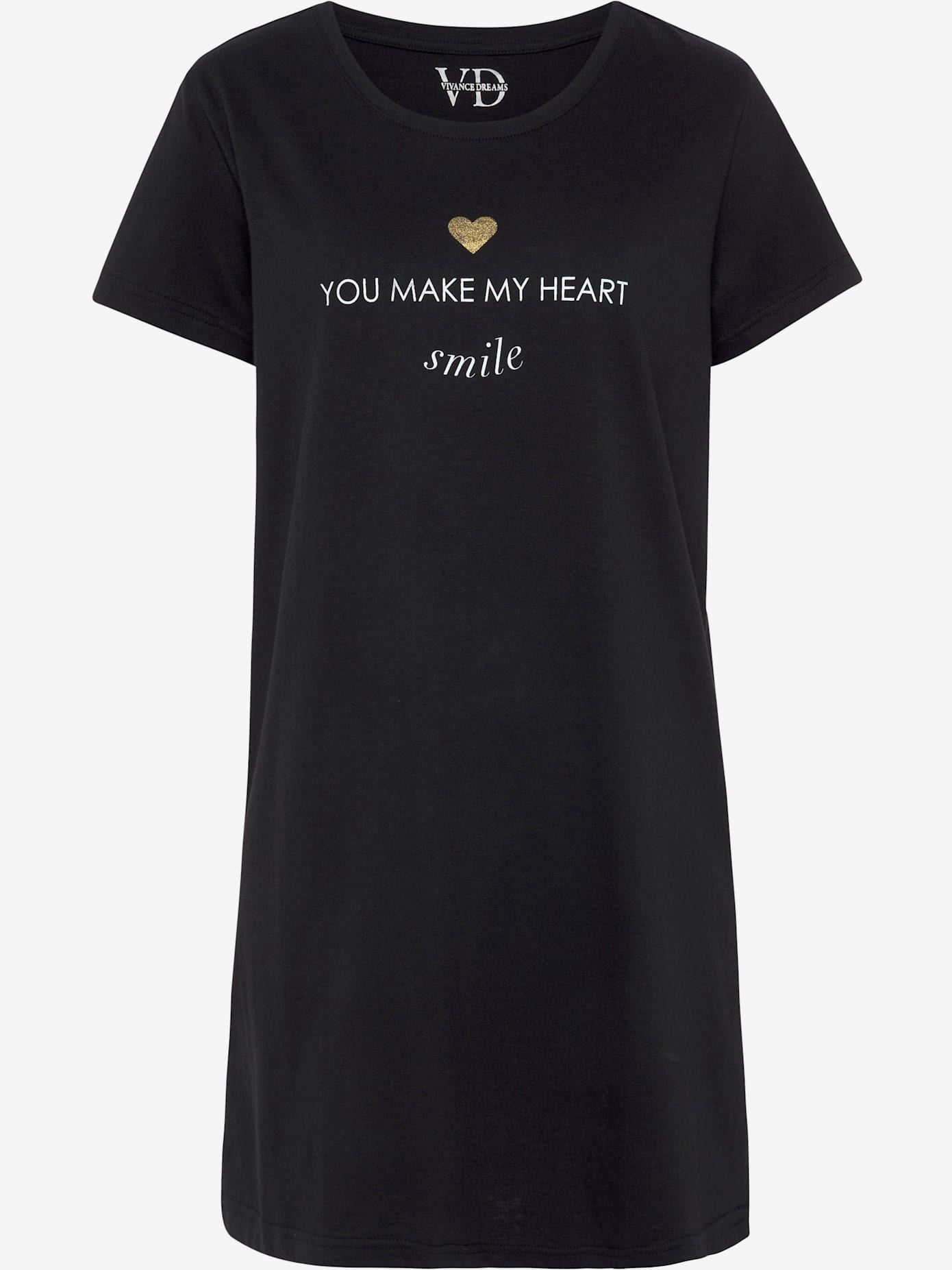 Chemise de nuit t-shirt de nuit avec imprimé devant