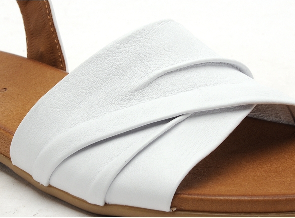 Coco abricot nu pieds plats femme mijoux blanc