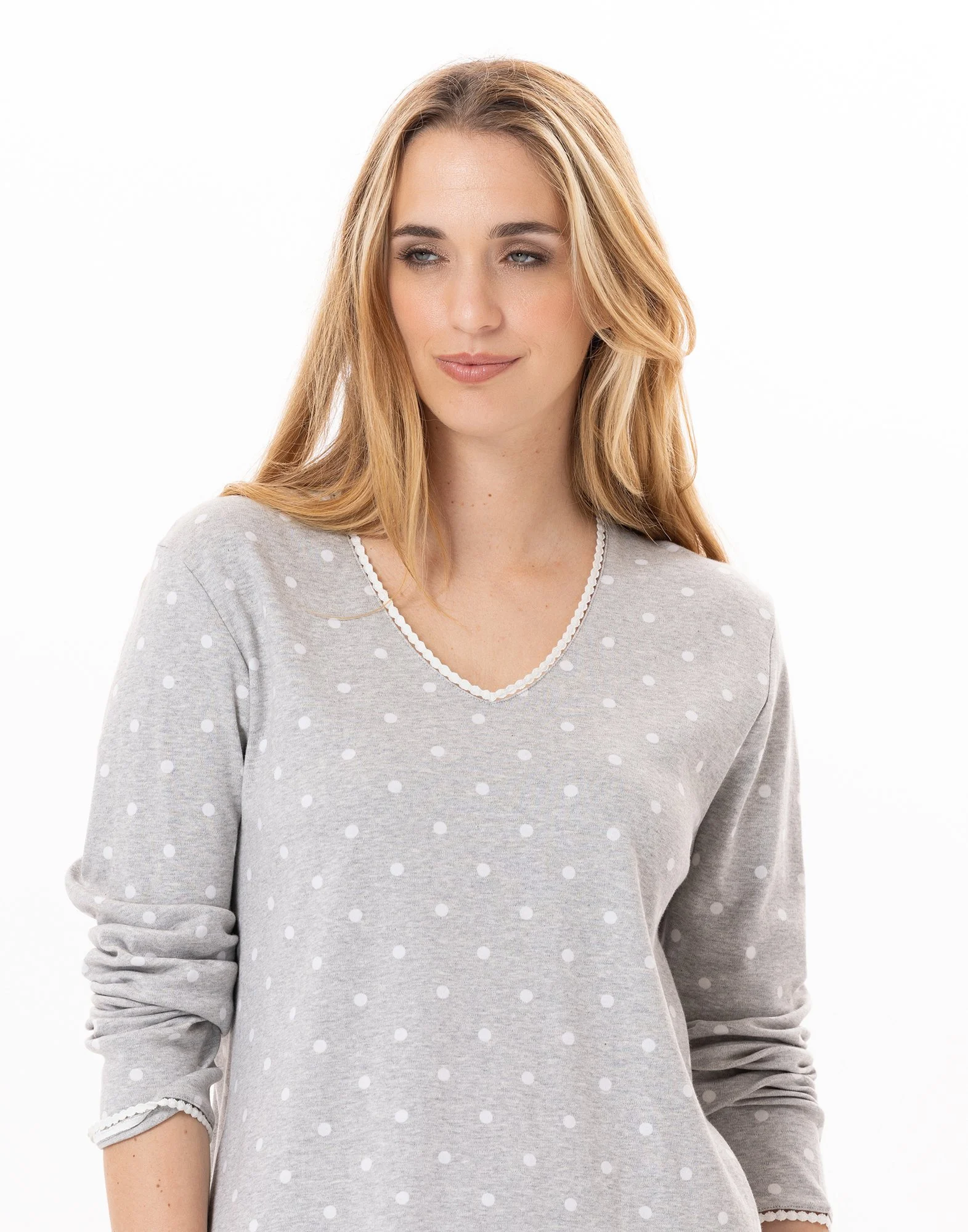 CHAMADE 802 - Pyjama en coton | Gris