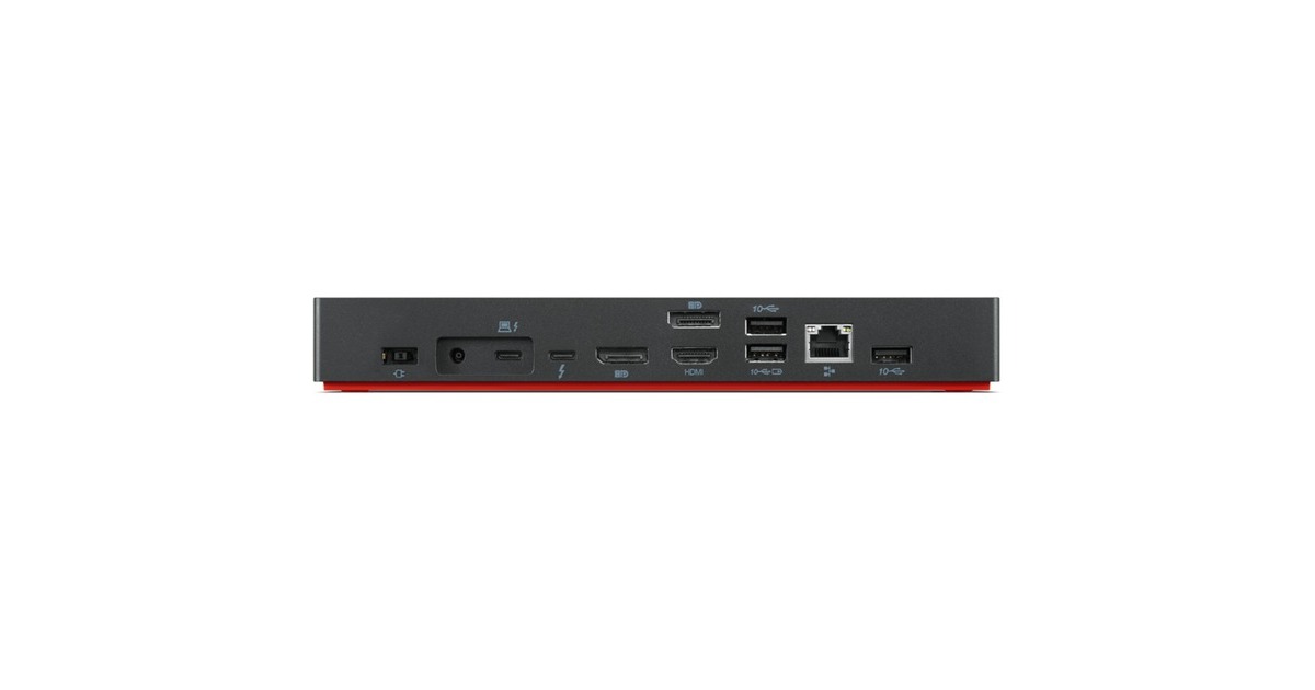 LenovoThinkPad Universal Thunderbolt 4 Dock dockingstation  (Zwart/rood, 40B00135EU)