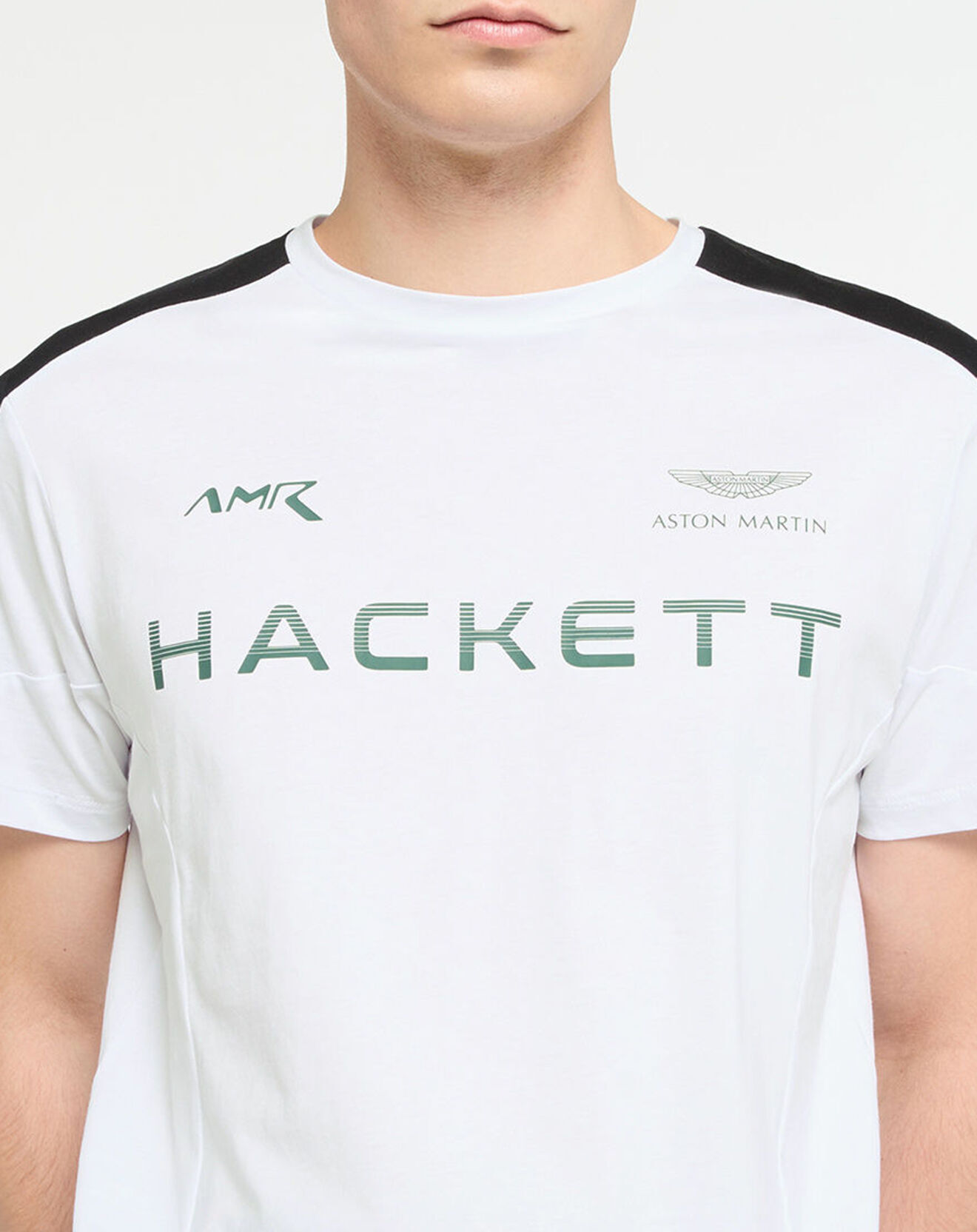 Hackett London T-Shirt Raglan Aston Martin Racing blanc