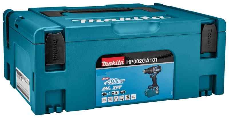 Makita HP002GA101 40V Max klopboor-/schroefmachine set (1x2.0Ah) in Mbox