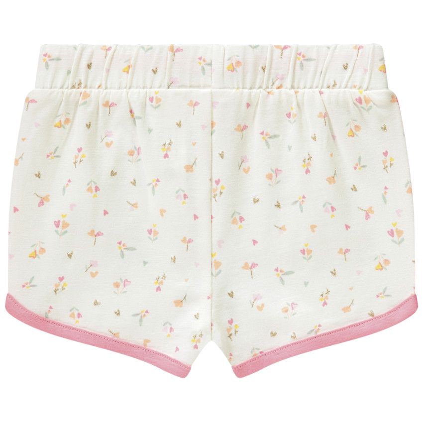 Short de sport imprimé fantaisie pour bébé fille - Ecru