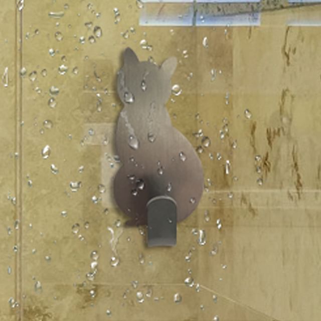Choyce - Set van 2: Katten roestvrijstalen kleefhaak