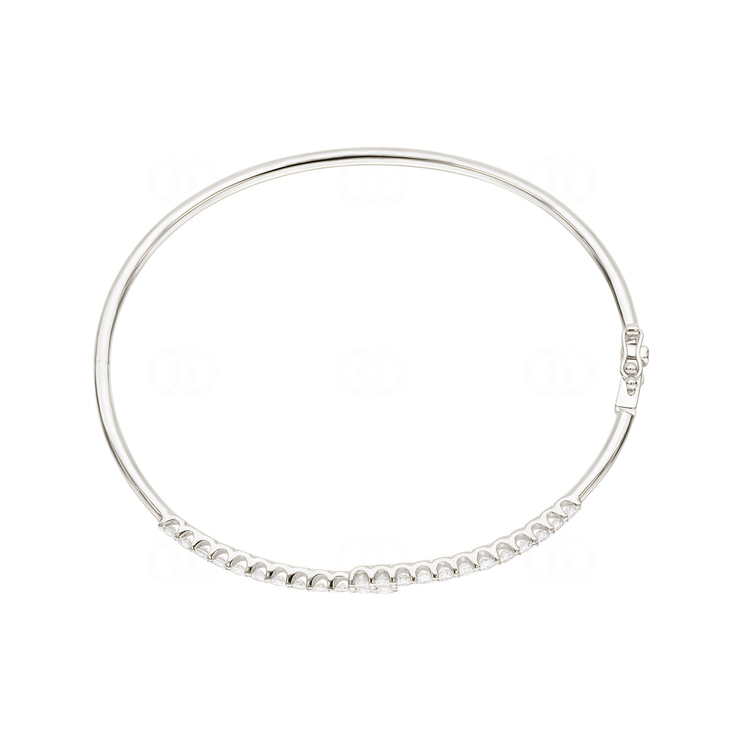 1.01 Karat Diamantarmreif oval 750/18 K Weissgold