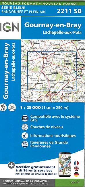 IGN - 2211 SB GOURNAY EN BRAY 1 25 000