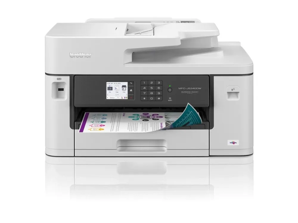 Brother MFC-J5340DW - Multifunktionsprinter - farve - blækprinter - A3 (medie) - op til 25 spm (kopiering) - op til 28 spm (udskriver) - 250 ark - 14.4 Kbps - USB 2.0, LAN, Wi-Fi(n), USB vært