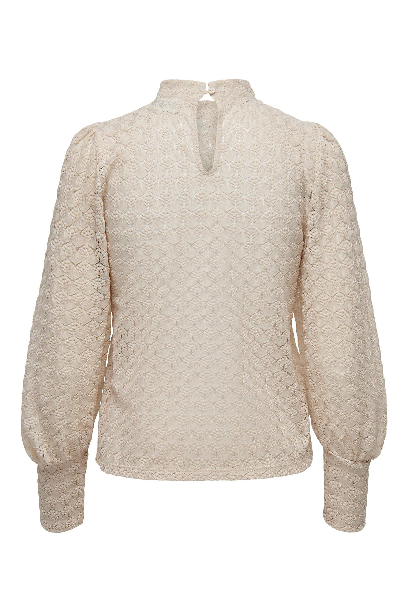 Blusa de renda de mangas compridas