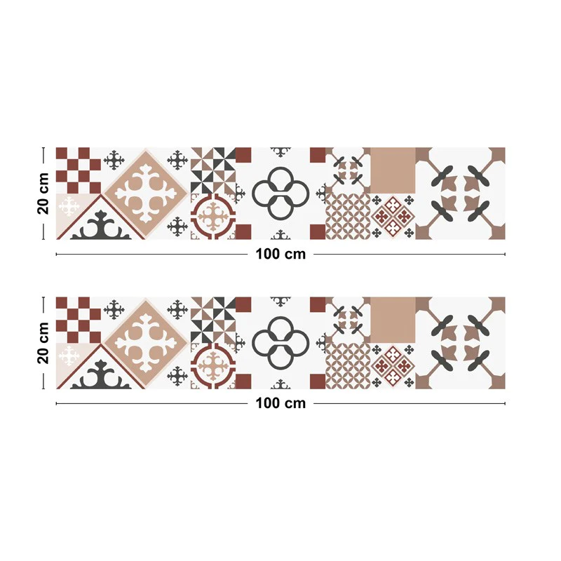 Crédence cuisine Bandeau ALU lot de 2 L100xH 20cm - CIMENT STYLE TOUND