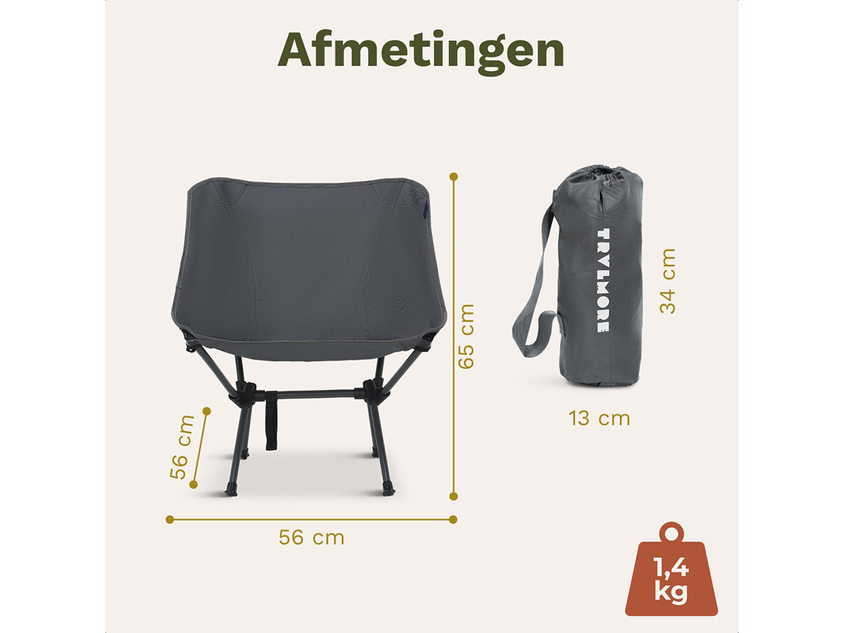 Trvlmore Compact vouwstoel - Grey