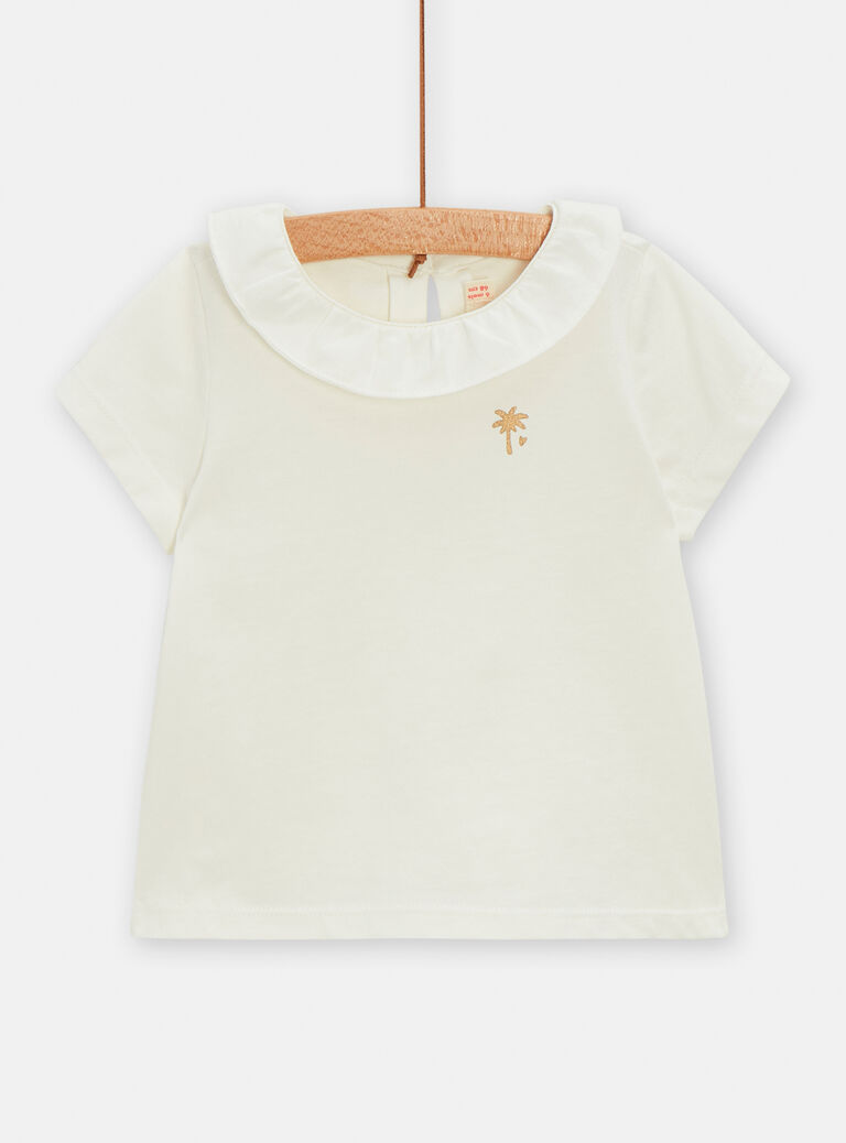 Brassière écrue unie pour bébé fille