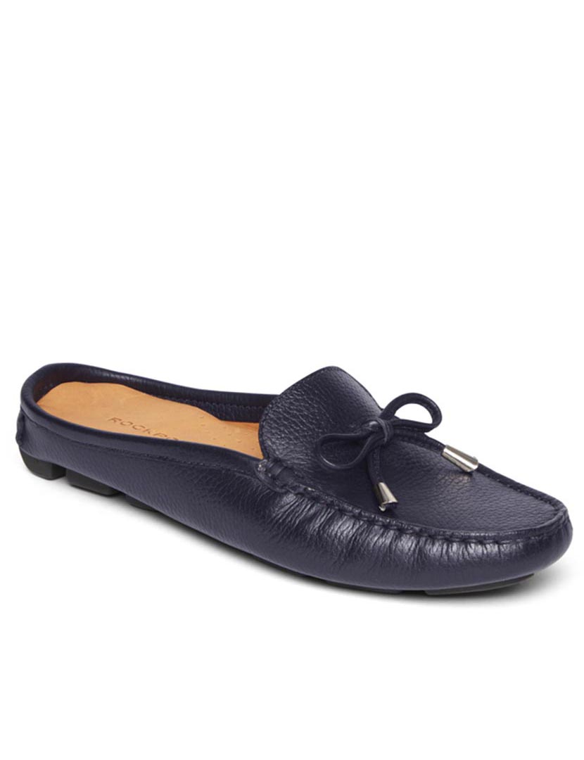 Rockport Sandi Bow Moccasins Navy Blue