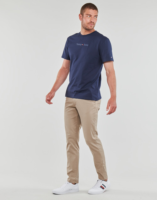 Tommy Jeans - TJM CLSC SMALL TEXT TEE - Marine