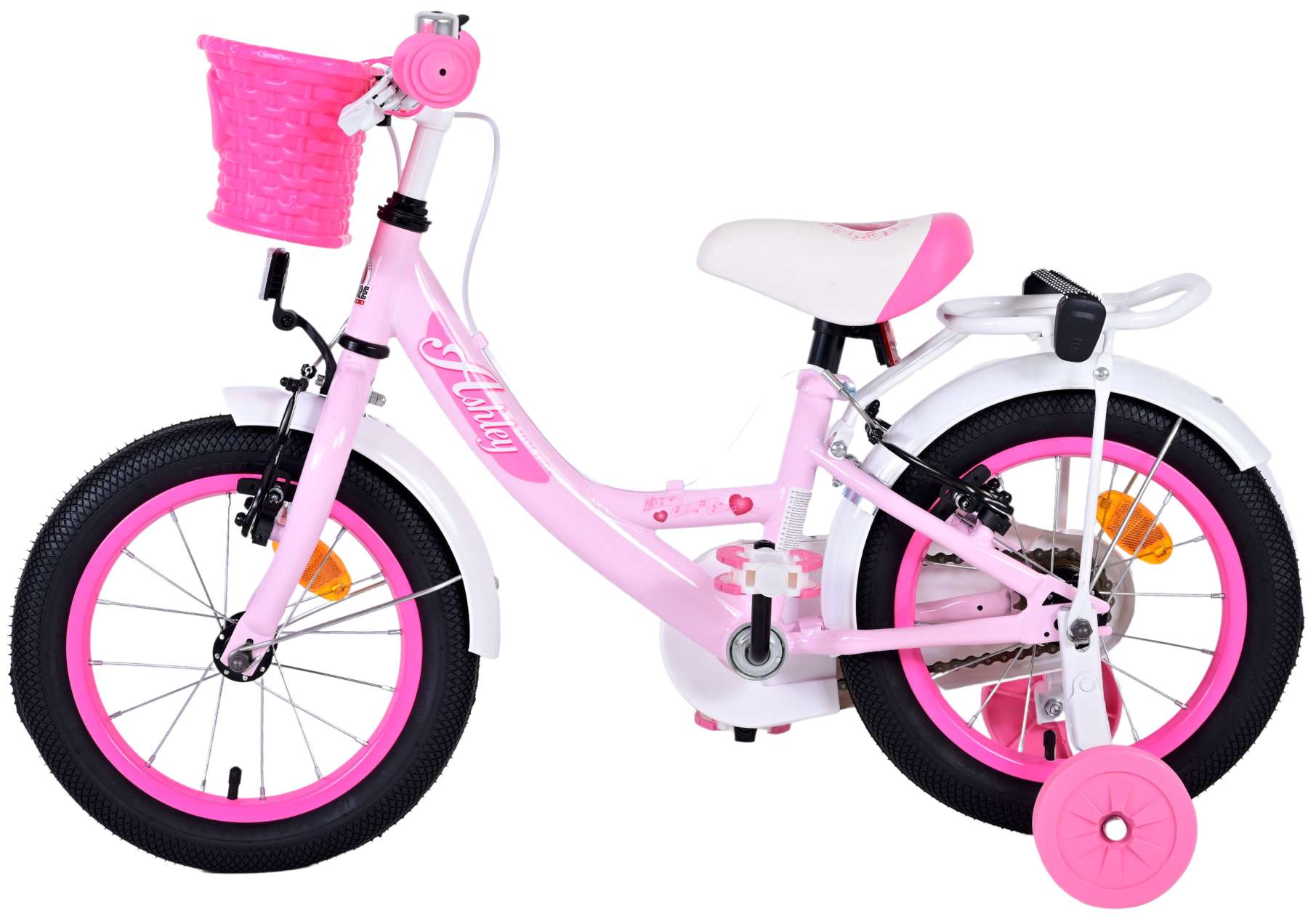 TPFSports Ashley Kinderfahrrad - Mädchen - 14 Zoll - Rücktritt + Handbremse - Weiß